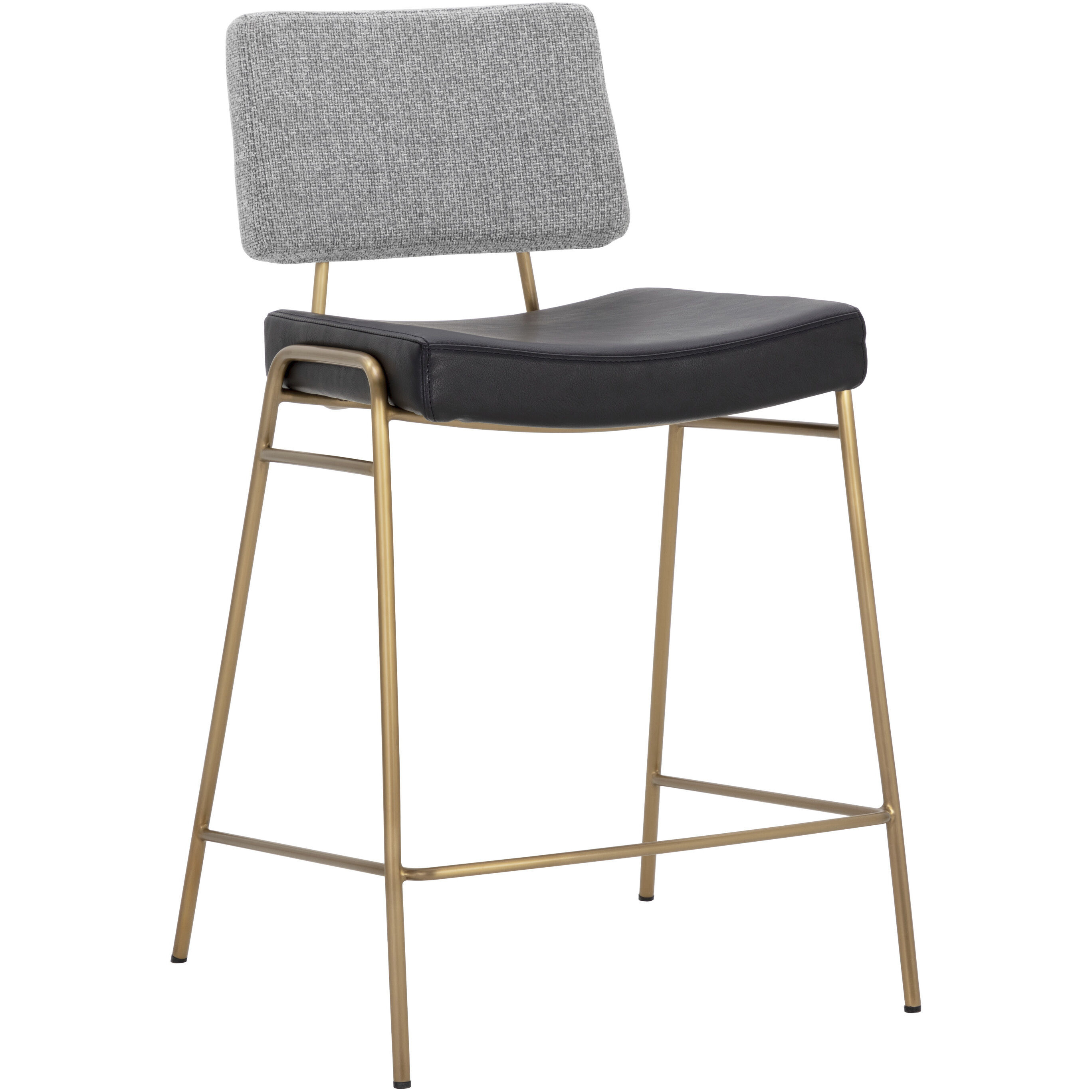 Brinley 36.75 inch Gold / Nightfall Black / Chacha Grey Counter Stool